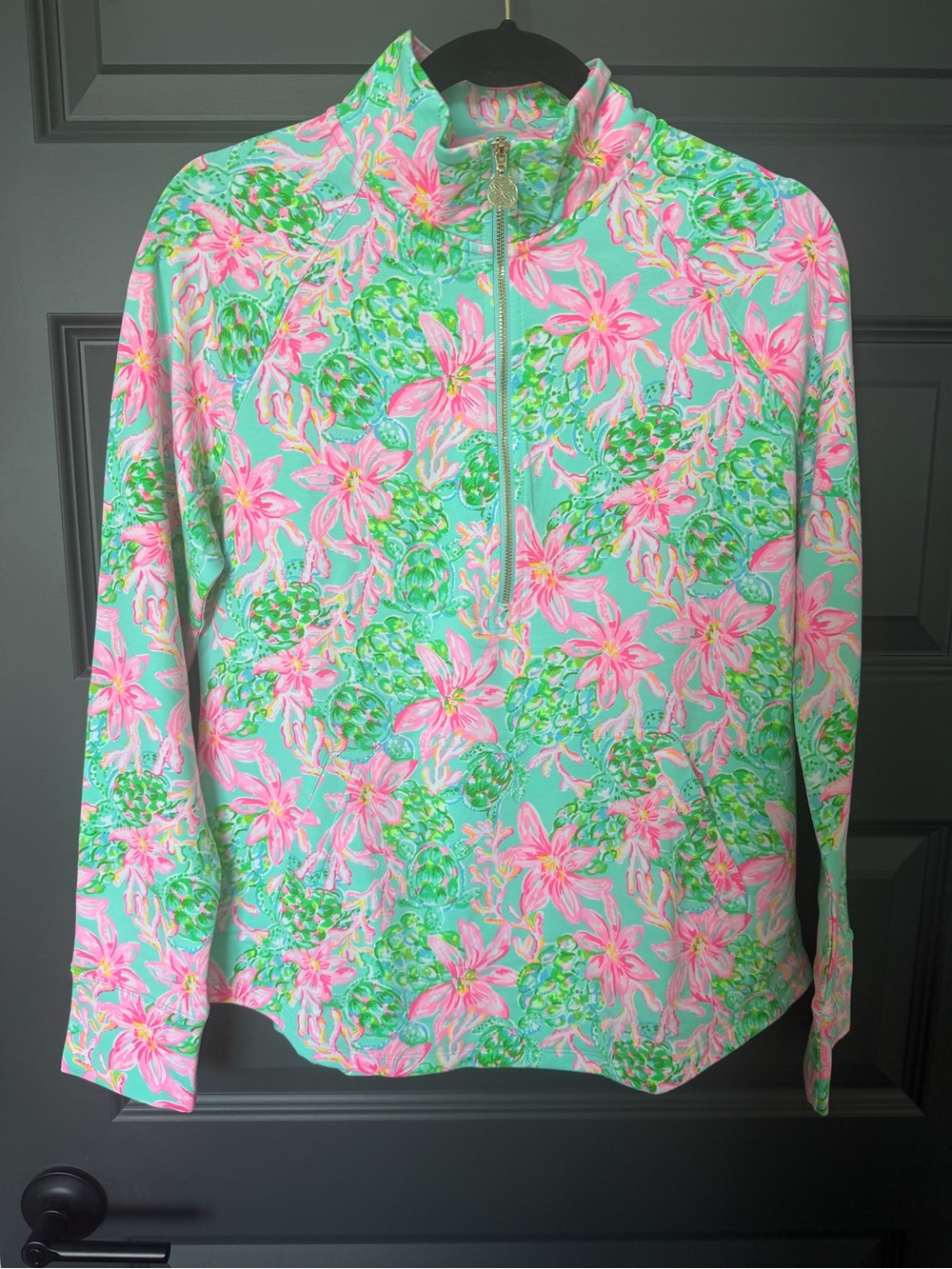 Lilly Pulitzer UPF 50+ Skipper Popover Surf Blue So Shellegant